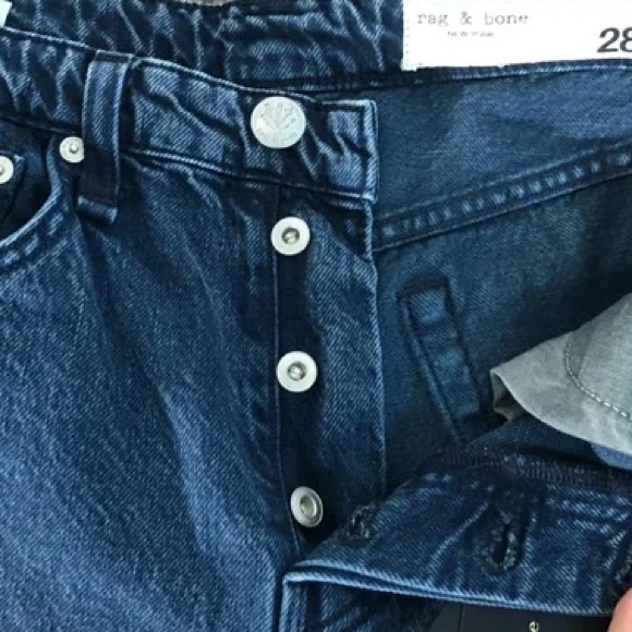 Rag & Bone Maya High Rise Ankle Wide Leg Bride Trail Blue Jeans Womens Size 28 - Picture 9 of 11